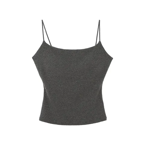 Women's Thermal Fleece Lined Ribbed Camisole Basic Sleeveless Tank Top Boat Neck Slim Fit Winter Undershirt