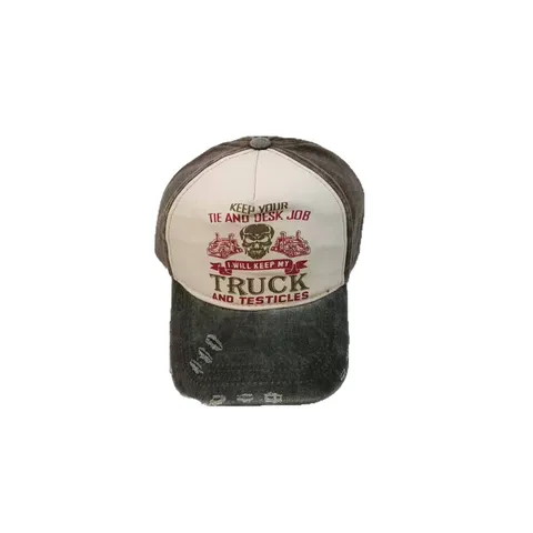 Gorra de Béisbol Lavada y Desgastada para Hombre Sombrero de Algodón Vintage con Bloque de Color Calavera Graffiti Protección Solar
