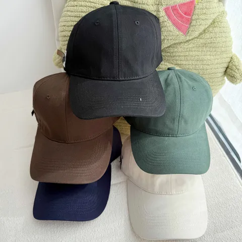 Gorra de Béisbol de Algodón Vintage para Hombres y Mujeres Casual Color Sólido Borde Curvo Ajustable Sombrero de Sol para Deportes al Aire Libre