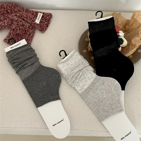 Women Casual Viscose Blend Stirrup Leg Warmers Fashion Solid Color Long Slouch Socks Spring Summer Daily Wear