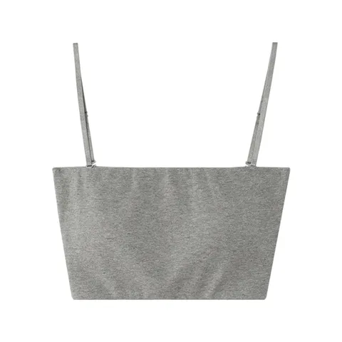 Women's Casual Viscose Blend Ribbed Tube Top Basic Solid Color Strapless Crop Top Slim Fit Versatile Summer Inner Wear
