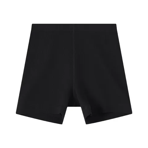 Women's Solid Color Knit Safety Shorts Mid High Waist Casual Breathable Home Shorts