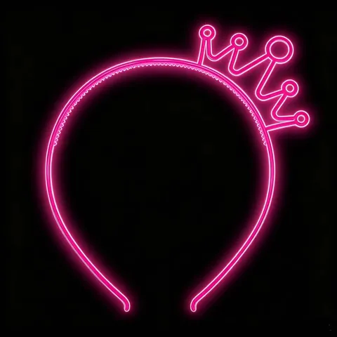 Leuchtendes Kunststoff Haarband Glow In The Dark Katzenohren Einhorn Krone Stirnband Mit Rutschfesten Zähnen Für Kinder Erwachsene Party