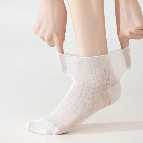 Women Solid Color Lyocell Short Socks Casual Breathable Summer Thin Soft Daily Wear Elastic Comfort Socks