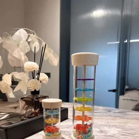 Wooden Rainmaker Toy Orff Musical Instrument Montessori Educational Sensory Training Toy Rain Stick For Kids Children
