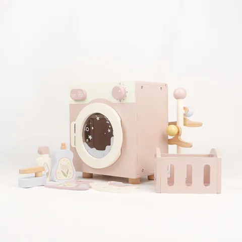 Enfants Bois Simulation Cuisine Réfrigérateur Machine à Laver Chariot à Glace Jeu de Rôle Jouet Éducatif