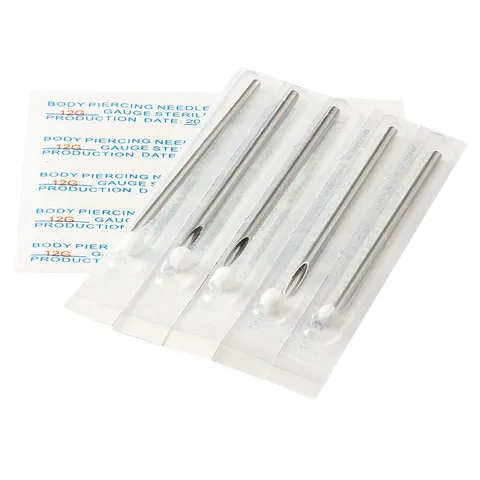Professional Stainless Steel Disposable Body Piercing Needles For Ear Nose Navel Lip Piercing Sterile Piercing Tools