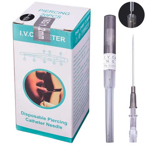 Professional Disposable Piercing Catheter Needles Stainless Steel Piercing Tools Sterile Supplies For Navel Nose Ear Jewelry Piercing Guidance