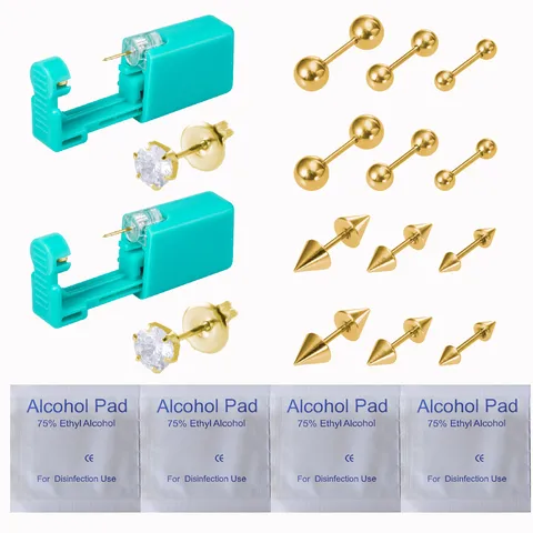 Disposable Ear Piercing Tool Stainless Steel Stud Piercing Gun Professional Safety Piercing Equipment Nose Piercing Supplies