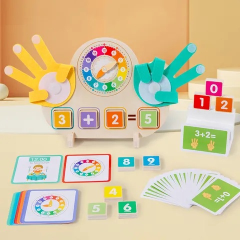 Kinder Montessori Holz Mathe Lernspielzeug Finger Rechenbrett Zählbrett Lernspielzeug Für Kleinkinder