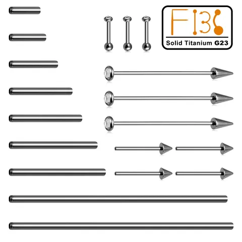 Massives Titan F136 G23 Körper Piercing Stab Zubehör Für Ohr Lippe Zunge Industrie Stecker Ersatzstab DIY Schmuck Teile