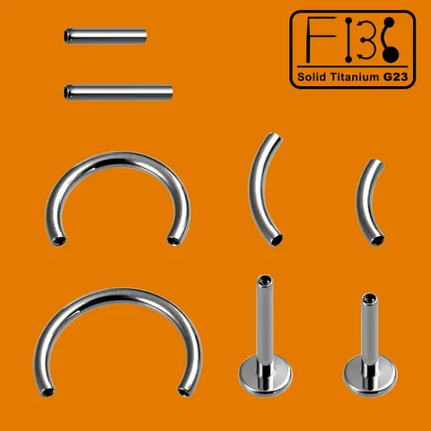 Massives Titan G23 Piercing Schmuck Innengewinde Ersatzstab Hufeisenring Gebogene Gerade Labret Stecker Für Körperschmuck Basis Zubehör
