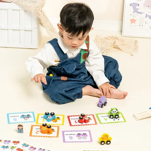 Ensemble de Jouets de Train Animal Magnétique en Bois Enfants Éducation Précoce Blocs de Construction Jouet Cadeau Pour Tout-Petits