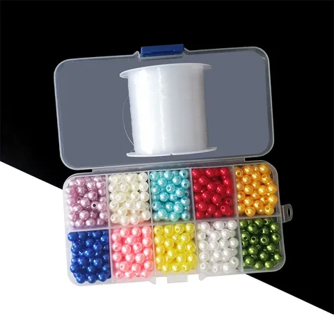 Acrylic Beads DIY Material Pack Storage Box Colorful Loose Beads For Handmade Jewelry Making Bracelet Necklace Craft