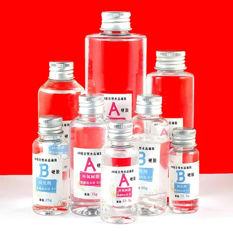 Transparent Epoxy Resin AB Glue Crystal Clear Hard Glue DIY Jewelry Making Craft Accessories
