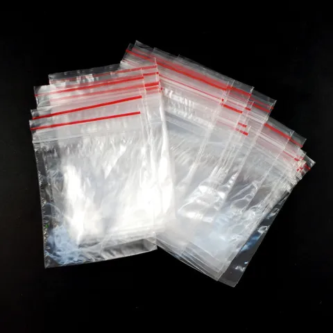 Bolsas de Plástico PE Reutilizables Transparentes Bolsas de Almacenamiento Ziplock Claras para Joyería Piezas Pequeñas