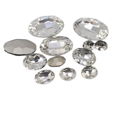 Blanco Vidrio de Cristal Facetado Rectángulo DIY Belleza de Teléfono Strass Accesorios Manualidades Minimalista Piedras Sueltas Decorativas