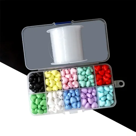 Acrylic Beads DIY Material Pack Storage Box Colorful Loose Beads For Handmade Jewelry Making Bracelet Necklace Craft