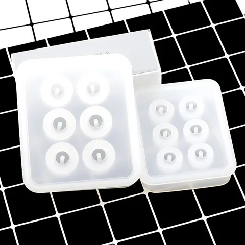 DIY Silicone Mold 6-Cavity Cube Sphere Pendant Resin Casting Mold Handmade Necklace Jewelry Making Craft Tool