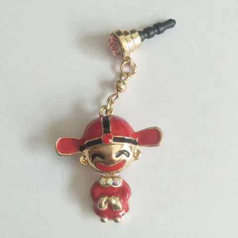 Cartoon Rhinestone 3.5mm Phone Dust Plug Cute Alloy Headset Jack Anti Dust Stopper Mobile Phone Accessories Jewelry