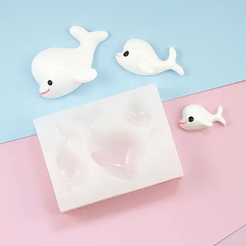 Ocean Series Dolphin Silicone Mold DIY Crystal Epoxy Fondant Cake Decorating Mold Craft Jewelry Making Accessories