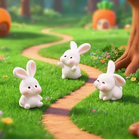 Miniatur Karikatur Große Ohren Hase Harz Figur Süße Tier Statue Für Mikrolandschaft DIY Garten Deko Auto Tisch Ornament