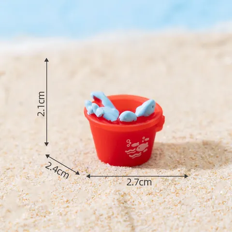Resin Micro Landscape Beach Decorations Mini Bucket Seagull Flip Flops Figurines Cute DIY Garden Desktop Ornaments