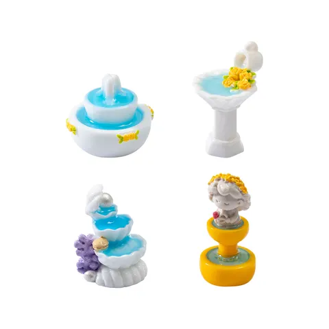Miniatura Fuente de Jardín Columna Romana Accesorio de Resina Para Micro Paisaje DIY Decoración Pequeño Ornamento de Escritorio Coche