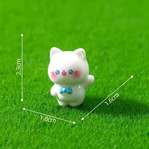 Miniature Resin Cat Figurines Micro Landscape Decor Cute Cartoon Animal Desktop Ornament Fairy Garden DIY Accessories Car Decoration