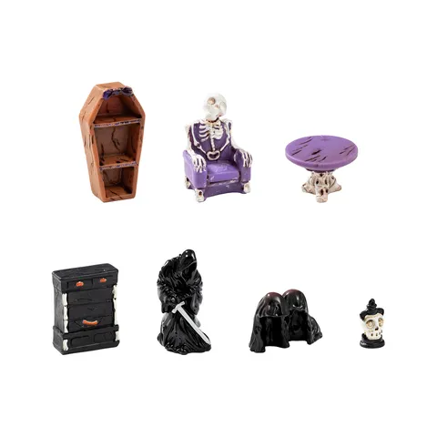Halloween Hars Miniatuur Meubels Skelet Doodskist Geest Beeldjes Voor Micro Landschap DIY Tuin Auto Bureau Decoratie