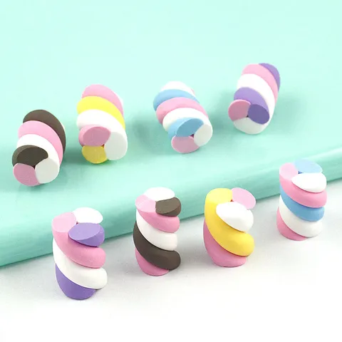 Σχήμα Marshmallow από Μαλακό Πηλό DIY Αξεσουάρ Κοσμημάτων Charms Χειροτεχνίας Καραμέλας Ουράνιου Τόξου για Θήκη Τηλεφώνου Αξεσουάρ Μαλλιών