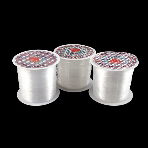 Hilo de Cuentas de Nylon Transparente Para Pulseras Y Collares DIY Cordón Artesanal No Elástico Creación de Joyas