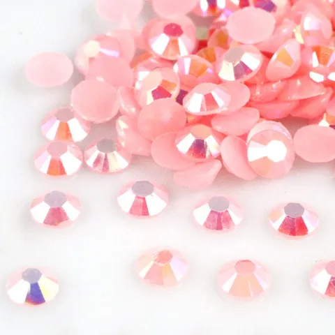 Diamantes de Imitación de Resina de Gelatina de Espalda Plana Gemas de Cristal Multifacéticas Redondas para Accesorios de Decoración de Manualidades