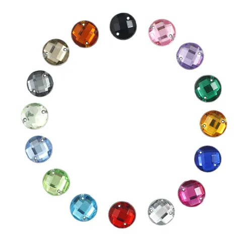 Flatback Acrylic Sew On Rhinestones Clear Crystal Gems For DIY Garment Accessories Craft