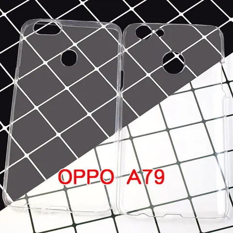 Transparent PC Phone Case Clear Protective Cover For Oppo A79 DIY Rhinestone Craft Material Minimalist Style