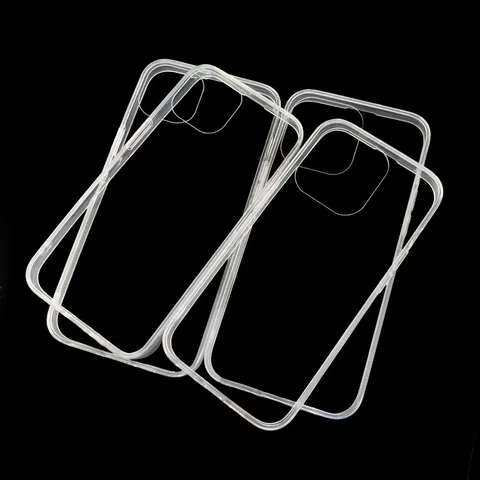 Clear TPU PC Phone Case For iPhone 14 13 12 11 Pro Max XR X Protective Transparent Back Cover DIY Jewelry Material