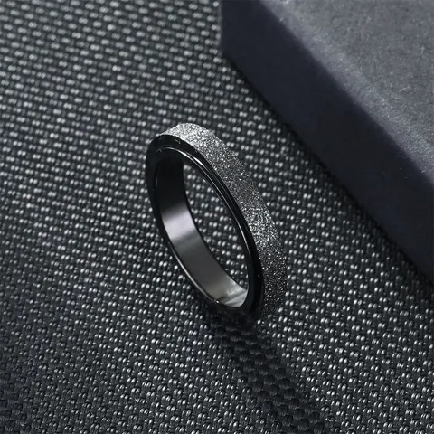 Minimalistischer Edelstahl Spinner Ring Mattierter Anti Stress Angst Rotierender Band Ring Für Damen Herren Unisex Modischer Fingerschmuck Geschenk