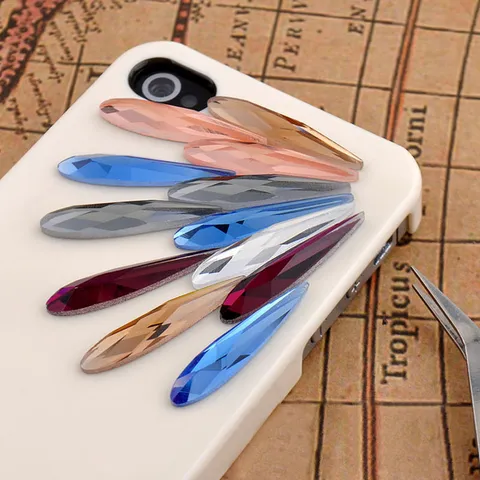 Strass in Vetro Retro Piatto Cristallo Goccia Pietre Sciolte Per Fai Da Te Gioielli Accessori Custodia Telefono