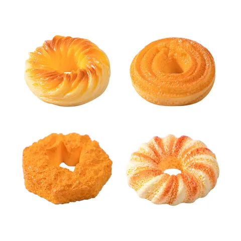 Miniature Simulation Cookie Bread Food Play DIY Craft Resin Realistic Miniature Food Ornament For Micro Landscape Dollhouse Decor