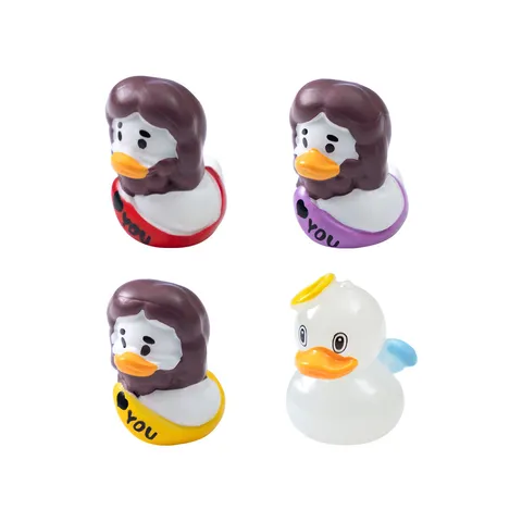 Easter Angel Duck Resin Figurine Miniature Cartoon Jesus Little Duck Statue DIY Craft Ornaments Office Home Table Dashboard Car Decor Gift