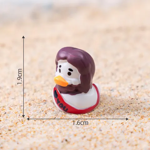 Easter Angel Duck Resin Figurine Miniature Cartoon Jesus Little Duck Statue DIY Craft Ornaments Office Home Table Dashboard Car Decor Gift