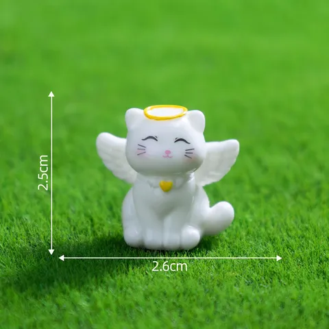 Miniature Resin Angel Figurines Cute Pig Cat Duck Animal Statues For Micro Landscape DIY Decoration Desktop Ornaments Home Decor