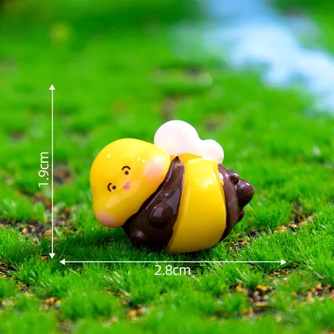 Cartoon Bienenwaben Harzfiguren Mikrolandschaft Gartenarbeit DIY Zubehör Mini Handbemalte Tischdekoration Home Decor