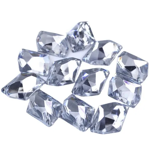 Shaped Acrylic Rhinestones Flatback Sew On Gems White Acrylic Crystals For DIY Clothes Garment Accessories Crafts