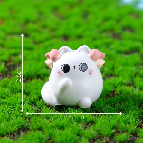 Harz Zwölf Tierkreiszeichen Katze Mikrolandschaft Ornamente Mini Karikatur Katzenfiguren DIY Garten Dekor Kleine Schreibtisch Ornamente