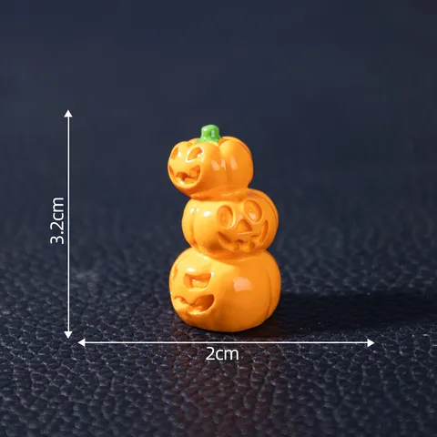 Halloween Mini Harz Kürbis Geist Figuren Karikatur Mikro Landschaft Miniatur Ornamente DIY Halloween Festliche Deko Zubehör