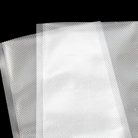 Transparante Grid Vakuum Voedsel Opbergzakken En Hard Wit Karton Afdichting Vochtbestendig Vershoudzakken Voor Keuken