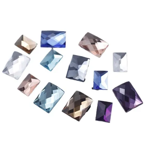 Rectangular Glass Rhinestones 13X18mm Flatback Crystal Stones For Phone Case DIY Craft Jewelry Making Accessories