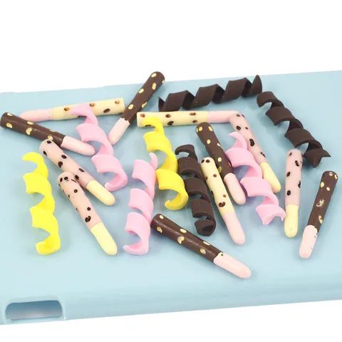 Simulation Food Polymer Clay Chocolate Bar Cake Roll Resin Phone Case DIY Craft Accessories Handmade Jewelry Making Parts
