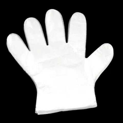 Disposable Transparent Plastic PE Gloves Waterproof Oilproof Household Cleaning Food Prep Kitchen Barbecue Gloves